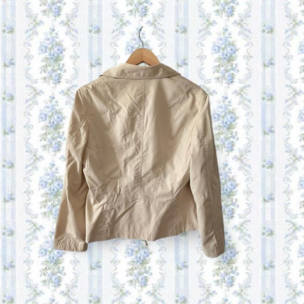 Work to Weekend Women's 14 Cream lightweight zip up jacket with collar - Picture 4 of 5